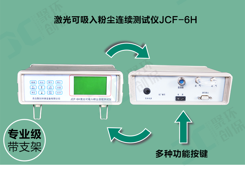 聚創環保JCF-6H直讀式粉塵檢測儀/激光可吸入粉塵連續測試儀